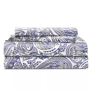 Luxury Microfiber Bedding Set <b>King</b>/Queen/Super <b>King</b> Embroidered Polyester Bed <b>Sheet</b> Set Wholesale Home Hotel - Product Image 3