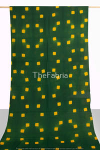 Eco-Friendly Hand-Tie Dye Cotton Fabric Green or Yellow Artisan Printed <b>for</b> Unique Export <b>for</b> Bags Curtains Shirts - Product Image 4