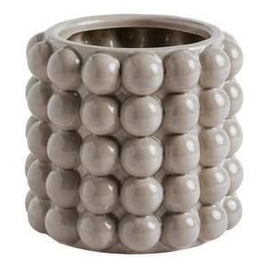 Florero Moderno de Metal Gris con Diseño de Burbujas, Florero de Hierro de Lujo para Mesa, Florero Decorativo de Estilo Nórdico, Maceta Redonda Texturizada para Decoración del Hogar - Product Image 1