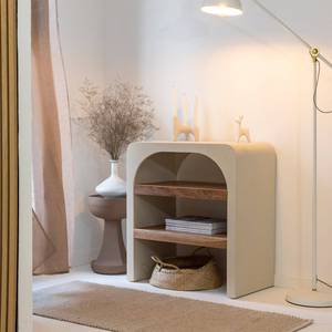 Table console Vandana Elara Cresta en bois effet béton et bois d'acacia, Dalva - Product Image 1