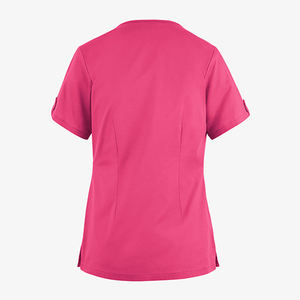 Hot Sale Fashion Wear Custom Woven Womens V Neck Short Sleeve <b>Scrub</b> <b>Top</b> Multi Pockets High Quality Hospital Use <b>Scrub</b> <b>Tops</b> - Product Image 3