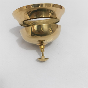 <b>Brass</b> Reception <b>Bell</b> Sleek Dome Press Button Counter <b>Bell</b> Elegant Tabletop Service <b>Bell</b> for Hotel Restaurant Office and Home - Product Image 2