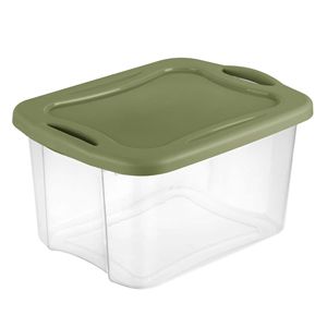 Contenitore di plastica da 40 litri (confezione da 2) con maniglie a presa completa, verde - Product Image 2