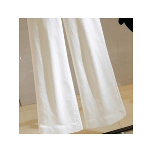 Jeans de Mezclilla Blancos de Cintura Alta y Pierna Recta, Estilo Casual de Verano, Corte Regular, Peso Medio, con Bolsillos - Product Image 4