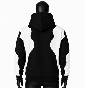 Men's Camouflage Color Block Double Zip up <b>Hoodie</b> Casual Cotton French Terry Sweatshirt with Front Pocket and WS Logo - Product Image 4