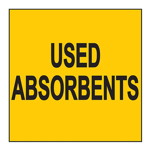 Étiquettes absorbantes Brady, durables, à forte adhérence, 6x6 pouces, gestion des déchets chimiques industriels - Product Image 1