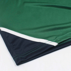 Conjunto de Camiseta y Pantalones Cortos para Niños, Diseño Color Block, Azul Marino y Verde, Secado Rápido, Estilo Casual con Cintura Ajustable con Cordón, Patrón Geométrico - Product Image 4