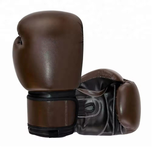 Gants de boxe en cuir PU véritable avec logo personnalisé, gants de Muay Thai, gants de kick-boxing, gants de boxe multicouches haute densité - Product Image 3