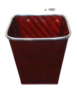 Pot de fleurs carré en métal rond, effet doré moderne, pour plantes d'intérieur et d'extérieur - Product Image 4