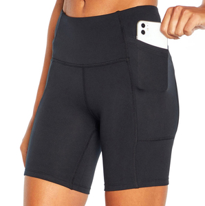Shorts de sport moulants sans coutures pour femmes, vente en gros d'usine, personnalisables, en Spandex/Nylon élastique, pour l'entraînement et les activités sportives - Product Image 4