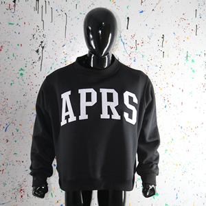 Sudadera APRS con cuello simulado, 450 GSM, nombre personalizado, bordado en aplique, corte holgado, 100% algodón, felpa francesa. - Product Image 1