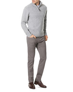 Pull d'hiver pour homme à col roulé et demi-zip, chaud, couleur unie, tricoté, pour l'hiver - Product Image 6