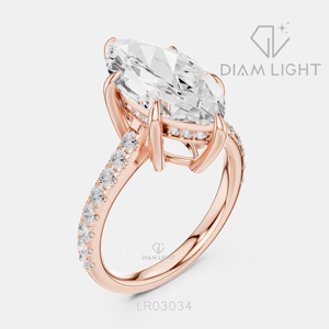 Bague de fiançailles en or blanc 14 carats, couleur F+, clarté VS+, pour femme, bague de luxe certifiée IGI, diamant de laboratoire taille marquise 3,65 carats - Product Image 6