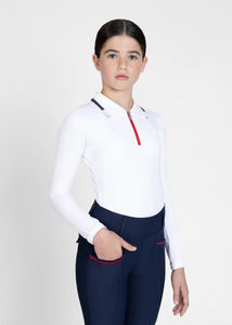 Chemise de base pour l'équitation enfant, tissu doux, coupe extensible, confortable, respirant, personnalisable. - Product Image 4