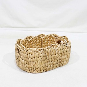 Paniers de rangement en jacinthe d'eau naturelle, forme ovale avec poignées, style rustique, organisateurs multi-usages - Product Image 3
