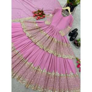 Belle fête porter XL taille haut Lehenga et Dupatta avec broderie séquence travail - Product Image 6