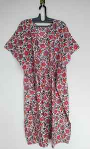 ชุดคาฟตันผ้าฝ้ายอินเดีย งานแฮนด์เมด ชุดคลุมชายหาด คิโมโน โรบ โบฮีเมียน ชุดลำลองฤดูร้อน สำหรับใส่ไปเที่ยวพักผ่อน - Product Image 4