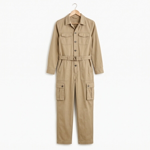 <b>Women's</b> Winter Loose Solid <b>Utility</b> <b>Jumpsuit</b> Casual Cargo One-Piece Outfit OEM ODM Wholesale Factory Custom Logo | Low MOQ - Product Image 3