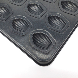 Moule à micro-madeleines bébé 25 cavités, forme petite coquille, en acier au carbone antiadhésif, compatible four, pour snacks en bouchées - Product Image 3