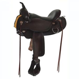Silla de Montar para Caballo de Cuero Genuino Negro con Diseño Grabado Personalizado, Suave y Cómoda, Absorbente de Sudor e Impermeable - Product Image 4