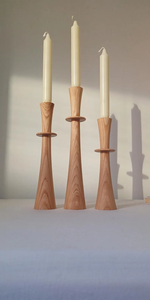 Juego de 3 portavelas de madera, estilo candelabro, para velas de columna - Product Image 4