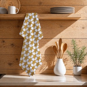 Serviettes de cuisine à motifs imprimés accrocheurs, super absorbantes, avec taille et logo personnalisés. - Product Image 1