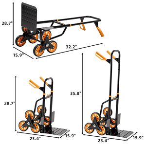 Heavy Duty Stair Climbing Hand Truck Dolly Premium Quality Cart for <b>Transporting</b> Heavy Loads - Product Image 5
