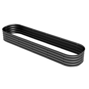 Kit per Aiuola Rialzata in Metallo Rugginito Grigio Scuro da 2,4 m per Giardinaggio Spazioso - Product Image 1