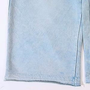 Pantalon baggy classique hommes essentiels Hip Hop décontracté Jogging taille élastique Cargo lin lavage à l'acide pantalon à capuche en détresse - Product Image 5