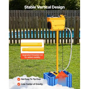 เครื่องทำฟองสบู่แบบปรับมุมได้ ถังน้ำ 21QT พร้อมหัวฉีดโฟม ดีไซน์แนวตั้งมั่นคง เหมาะสำหรับงานปาร์ตี้ รุ่น D Machine Cannon - Product Image 5