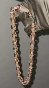 Collar de Cadena de Diamantes Moissanite de Lujo con Incrustaciones de Diamantes, Estilo Hip-Hop, para Hombre y Mujer, Calidad de Exportación, Disponible al Mejor Precio - Product Image 4