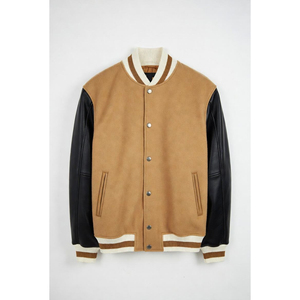 Chaqueta Bomber de Satén Verde para Hombre, Hecha a Medida, con Cuello Alto Acanalado y Botones a Presión, Estilo Universitario, Fabricación Bajo Demanda, OEM ODM - Product Image 4