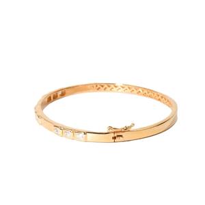 DEF Color VS VVS Clarity IGI Certified Emerald Lab Grown Diamond <b>Bangle</b> 10K 14K 18K Solid <b>Gold</b> Minimalist Cuff <b>Bangle</b> Bracelet - Product Image 3