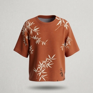 Camiseta de Verano para Mujer, Corte Ajustado, Manga Corta, Cuello Redondo, Algodón y Elastano - Product Image 3