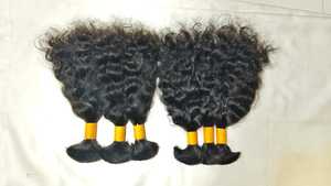 JERRY HAIR EXPORTS Cheveux Indiens en Vrac Naturels Bruts Remy, Cuticules Alignées, Non Traités, pour Tressage, Style Yaki, Ondulation Profonde et Souple - Product Image 4