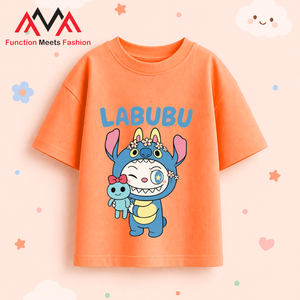 เสื้อยืดพิมพ์ลายกราฟิกสีส้มสำหรับผู้ชาย ผ้าฝ้ายถักนุ่มผสมสแปนเด็กซ์ สวมใส่สบายๆ สไตล์สตรีทแวร์ เหมาะสำหรับใส่ทุกวัน - Product Image 1