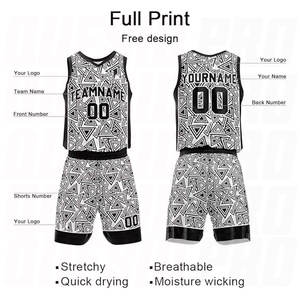 Tenues d'entraînement en polyester blanc et noir, nouveau modèle, uniformes de football en gros, kits d'équipe personnalisés de haute qualité - Product Image 4