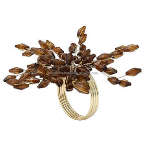 Boho Napkin Rings with Different Designs Eco-Friendly Beaded Napkin Ring Holder for Kitchen Home <b>Decor</b> for <b>Parties</b> - Product Image 3