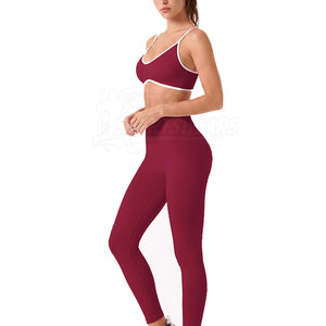 Ensemble de yoga moderne pour femmes, respirant, écologique, tissu confortable anti-humidité, tenue de sport deux pièces, taille haute, fitness, gym - Product Image 3