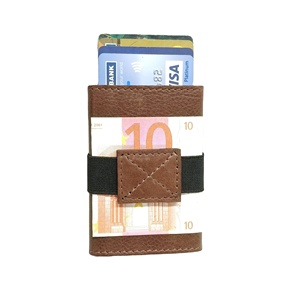 Cartera de Cuero Hunter con Botón Metálico de Aluminio para Tarjetas, Billetes y Efectivo, con Protección RFID, Grabado Personalizado con Nombre y Diseño Láser 2026 - Product Image 1
