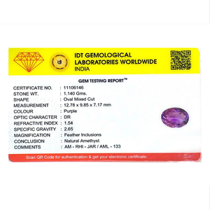 Certified Natural Amethyst 5.7 Carat Loose Gemstone for Fine Jewelry Making - Product Image 4