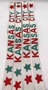 Kansas City Beaded Purse Strap KC Current KC Baby Game Day Accessory Handmade Adjustable Stadium Bag Strap <b>Camera</b> Strap - Product Image 4