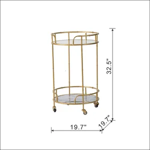 Chariot de service roulant de luxe en céramique fait main, motif végétal, écologique, pour événements, hôtels et traiteurs - Product Image 3