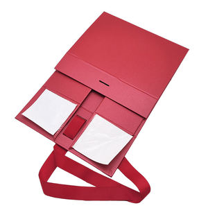 OEM Custom Printed Magnetic Lid Rigid <b>Gift</b> <b>Box</b> Matte Glossy Flip Top Packaging <b>Box</b> with Ribbon - Product Image 1
