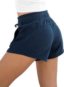 Shorts décontractés d'été pour femmes, taille mi-haute, colorés, sportifs, à séchage rapide, en Spandex/Polyester, avec nœud, fabriqués au Pakistan, vente en gros - Product Image 6