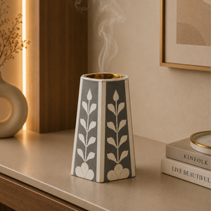 Quemador de incienso de lujo con incrustaciones de hueso |   Quemador de Incienso Árabe Hecho a Mano, Decorativo para el Hogar, Regalo para Ramadán, Quemador de Fragancias Premium - Product Image 2