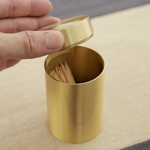 ที่ใส่ไม้จิ้มฟันทองเหลืองคุณภาพสูง สำหรับโต๊ะอาหารเย็นและอาหารเช้า กล่องเก็บไม้จิ้มฟัน - Product Image 5