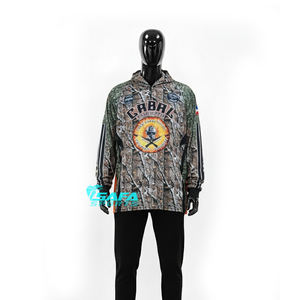 Sweat-shirt de pêche de haute qualité UPF50+ anti-UV à séchage rapide, chemise de pêche par sublimation, logo personnalisé, OEM, vente en gros, usine - Product Image 6