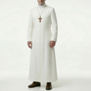Nuevo Diseño 2026: Túnica Litúrgica para Sacerdotes y Clérigos, Bordado Personalizado, Transpirable y Cómoda, Vestimenta Religiosa - Product Image 3