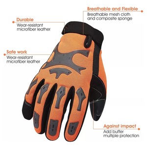 Guantes de Seguridad de Cuero Completos, Sin Cierre, Negros y Marrones, Impermeables, Anti-UV, Antideslizantes, Unisex, para Invierno y Exteriores, Marca CAPTAIN INDUSTRY - Product Image 2